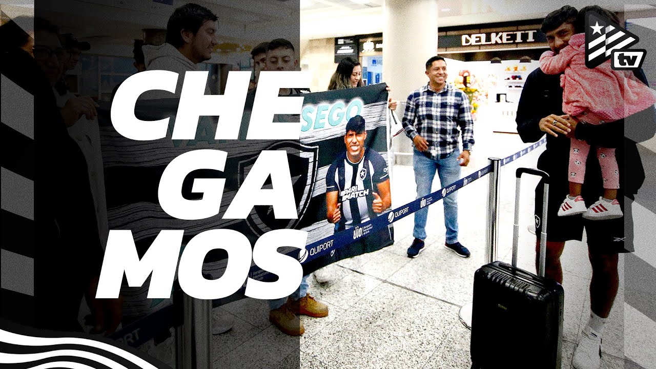 VÍDEO: com direito a recepção para Luis Segovia, Botafogo chega ao Equador para duelo com LDU