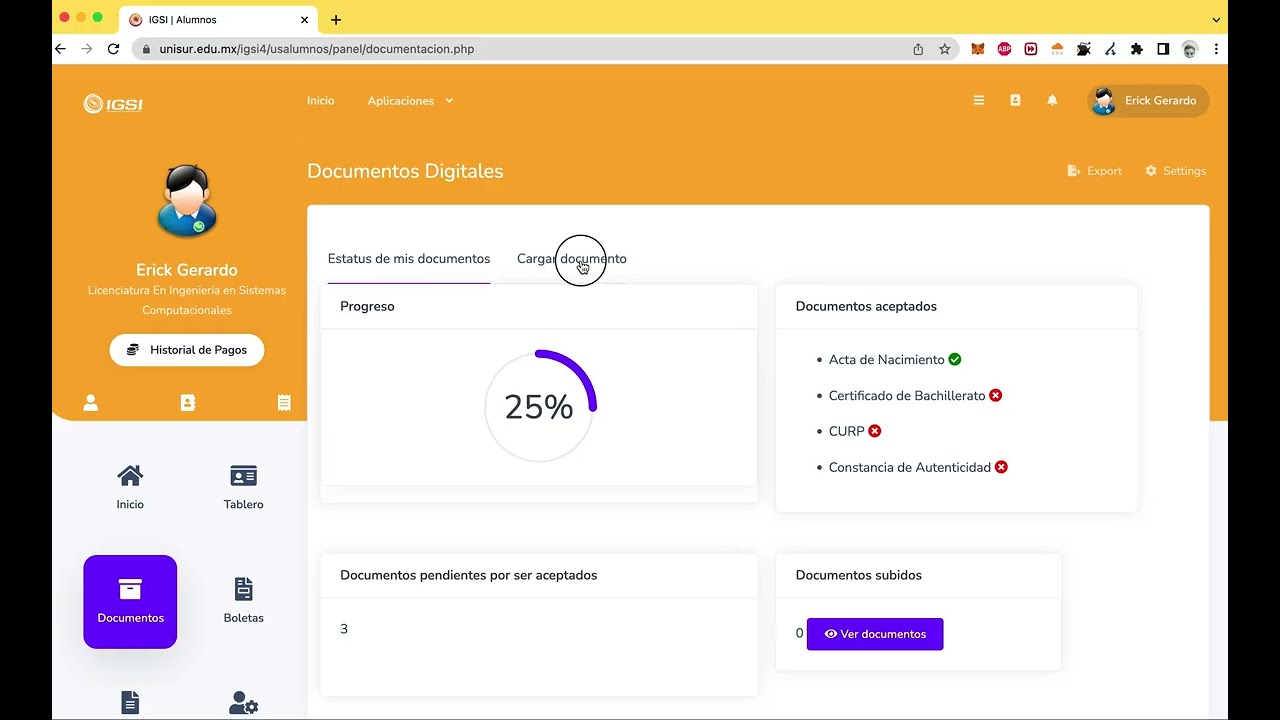 ¿Cómo subir documentos a IGSI?