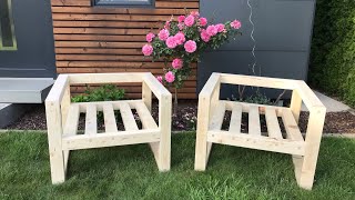 DIY lounge chair / Lounge Möbel aus Holz selber machen / Outdoor chair / Palettenmöbel
