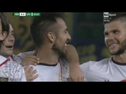 Il gol del raddoppio di Marco Mancosu in Verona-LECCE 0 a 2 del 5 ottobre 2018