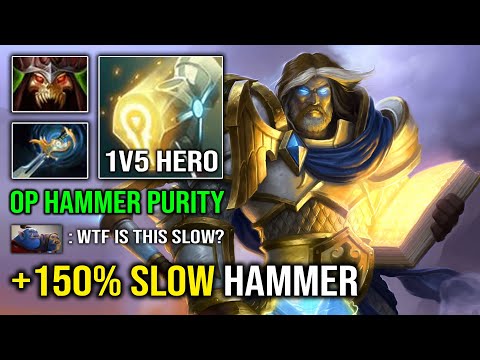 WTF 1v5 Echo Sabre Tank Omniknight +150% Move Slow Crazy Purity Hammer Deleted Offlane Dota 2