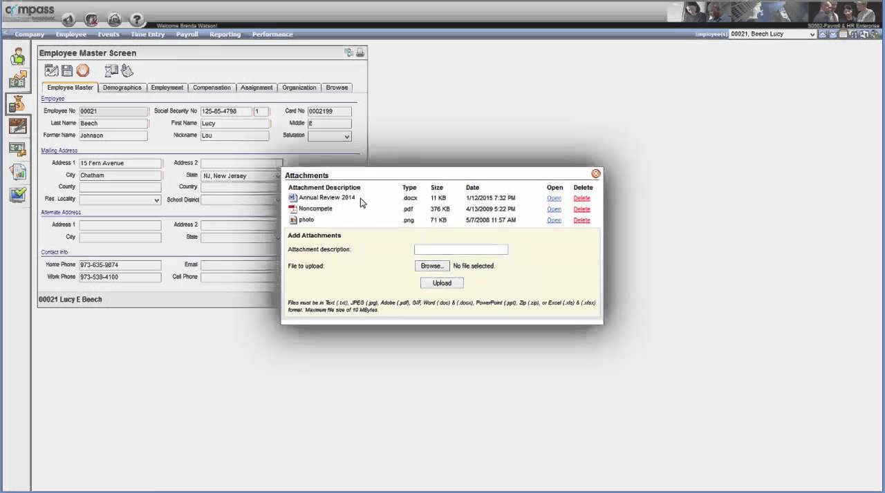 Uploading Employee Documents