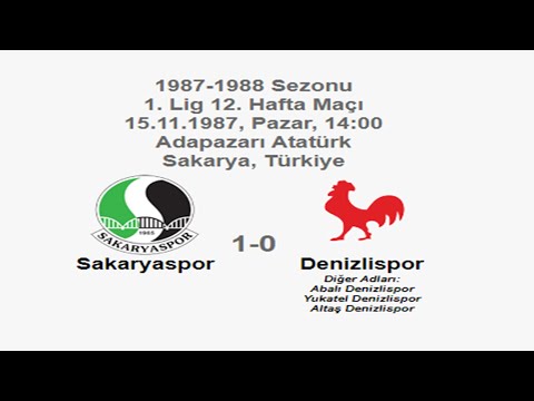 Sakaryaspor 1-0 Denizlispor [HD] 15.11.1987 - 1987-1988 Turkish 1st League Matchday 12