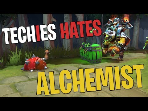 Techies Hates Alchemist - DotA 2 Funny Moments