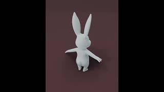Rigged Cartoon Rabbit Base Mesh video thumbnail