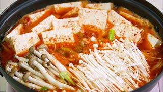 두부요리는 이 방법이 가장 맛있어요! 입에 착착 감기는 두부찌개👍 / Spicy Tofu Stew
