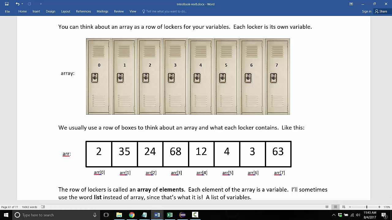 Intro Java: Intro to Arrays