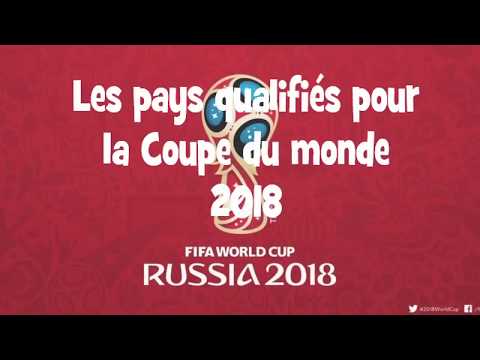 Les pays qualifiés au coupe du monde Russie 2018
