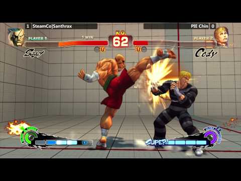 USF4 @ Last Man Standing 2 - SteamCo|Santhrax (Sagat) vs PIE Chin (Cody) [720p/60fps]