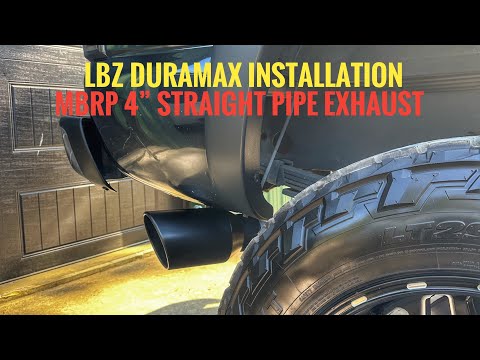 LBZ Duramax 4” MBRP Straight Pipe Exhaust Installation‼️