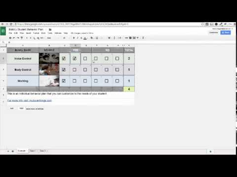 Digital Student Behavior Plan Google Sheets