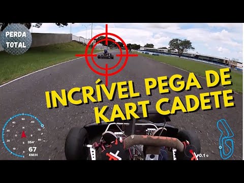 INCRÍVEL pega no treino de kart cadete