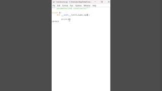 parameterized constructor in python | method in python | function in python