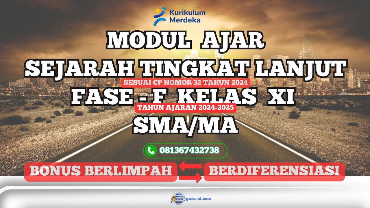 modul ajar sejarah tingkat lanjut kelas 11 edisi revisi sesuai CP 032 Tahun 2024