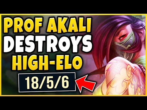 PROFESSOR AKALI SHOWS WHY AKALI IS PERMA-BANNED! SEASON 8 AKALI MID GAMEPLAY! - League of Legends