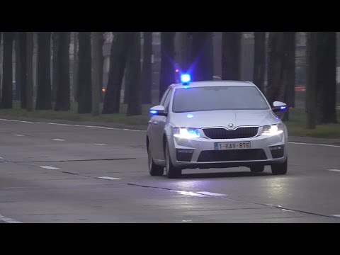 (Horn!) Unmarked Police Vehicles responding Code 3 in Antwerp (Belgium) #345