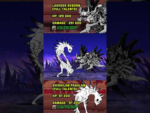 The Battle Cats : Lasvoss vs Shishilan Pasalan lv50 #shotrs #thebattlecats