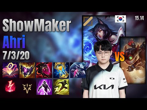 ShowMaker Mid Ahri vs Ziggs lol KR solo rank Full Game 15.14 | 쇼메이커 아리 vs 직스