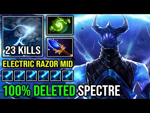 ELECTRIC IMBA RAZOR MID 100% Hard Carry EZ Counter Spectre with Aghanim + Refresher DotA 2