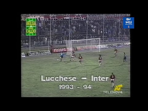 1993-94 (16' Rit Coppa Italia - 10-11-1993) Lucchese-INTER 2-1 HLTS Musicali Telenova