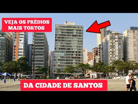 PRÉDIOS TORTOS DA ORLA DE SANTOS-SP, Parte 1, são Vicente praia grande, baixada Santista
