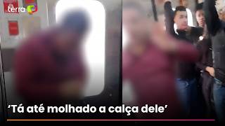 Suspeito de assédio em trem da CPTM apanha de passageiros e é preso em SP