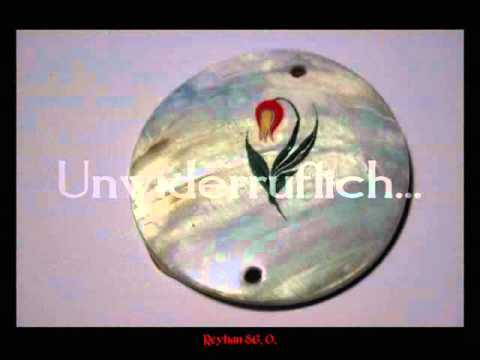 Ebru Malerei auf Perlmutt Handarbeit Schmuck