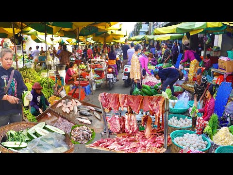 Cambodian Routine Food & Lifestyle @ Century Market -  Vegetables Cutting Skills & More