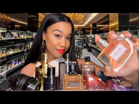 ASMR Luxury Perfume Shop Role-play with Perfume Bottle Tapping ✨ ASMR Fragrance Collection
