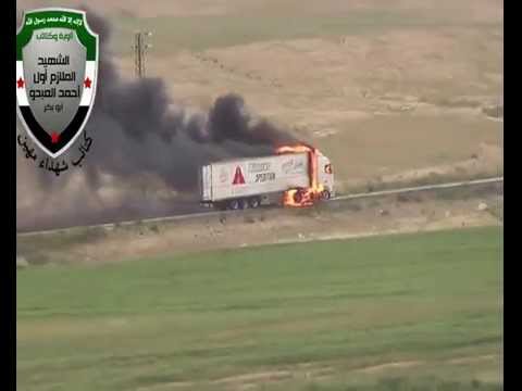 احراق صهاريج الكيروسين على طريق حمص الفوسفات من قبل كتائب شهداء مهين