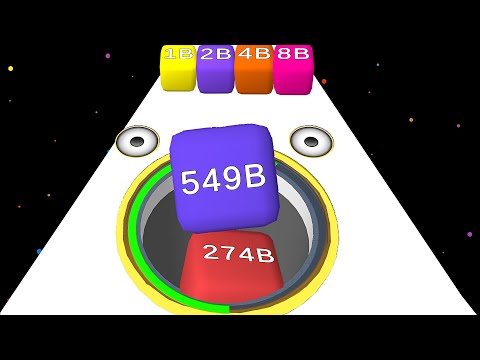 2048 Hole : Drop The Cube + Level Up Cubes ( ASMR GAMEPLAY )