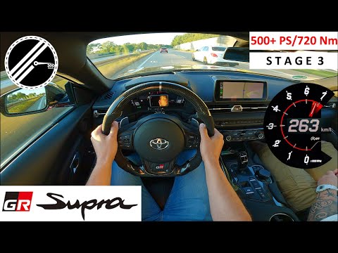 Thumbnail for Toyota Supra GR MK5 Stage 3 | 500+ PS | Top Speed Drive German Autobahn No Speed Limit POV by Toyota LC 500, Toyota, BMW, Toyota GR Supra, Car, Toyota Supra