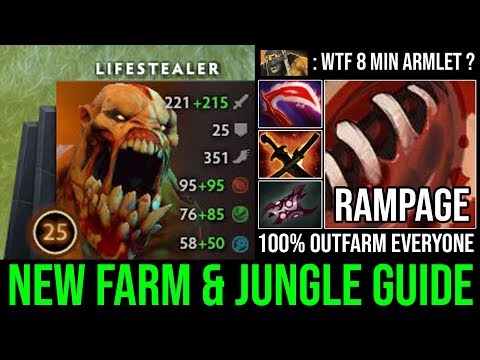 How to Fast Farm Lifestealer in NEW 7.22g | WTF 8 Min Armlet & Rampage 100% Destroyed Enemy - DotA 2