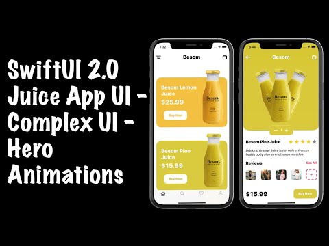 SwiftUI 2.0 Juice App UI - Complex UI - Complex Hero Animations - SwiftUI 2.0 Tutorials