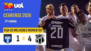 CEARÁ GOLEIA O TIROL FORA DE CASA E TERMINA 1ª FASE DO CEARENSE NA LIDERANÇA; MELHORES MOMENTOS