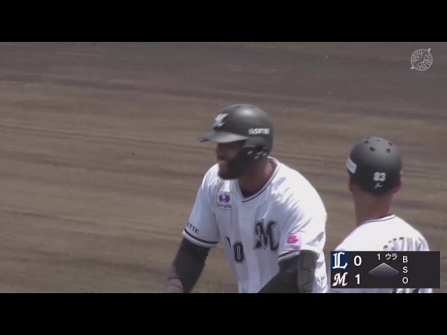 【ファーム】マリーンズ・アセベド 見事な右打ちで先制のタイムリーヒット!! 2025年5月7日 千葉ロッテマリーンズ 対 埼玉西武ライオンズ