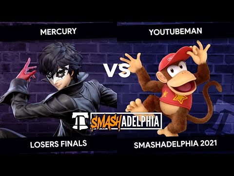 Smashadelphia 2021 - Mercury (Joker) vs YoutubeMan (Diddy Kong) - Top 8 - Losers Finals
