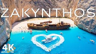 Zakynthos 4K 🇬🇷 Navagio Beach, Blue Caves & Turquoise Paradise - VIDEO 4K UHD