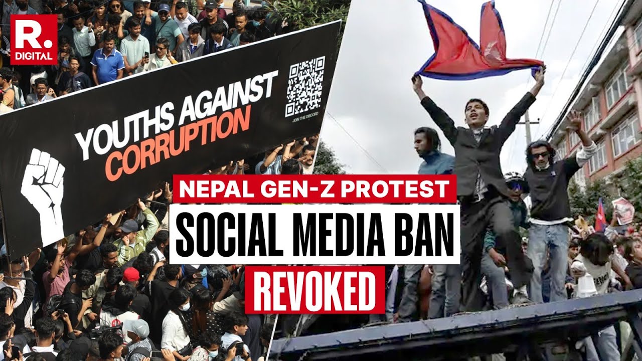 Nepal Gen Z youth protest against corruption amid social media ban revocation