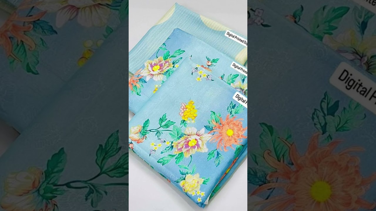 Elegantly Printed Blue Karandi Suit 3 Pcs With Trendi Dupatta#fashion #ladies3piecesuitdesign #