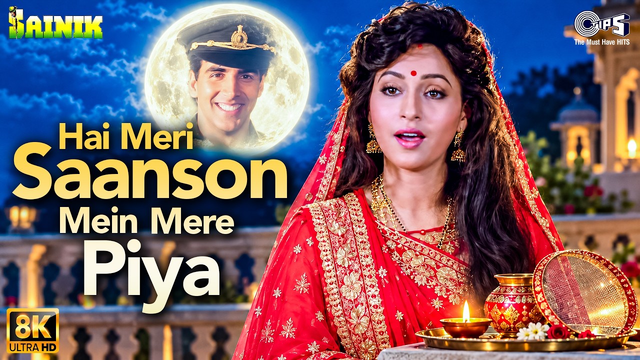 Karwa Chauth Song | Hai Meri Saanson Mein Mere Piya - 8K | Sainik | Akshay Kumar, Ashwini Bhave