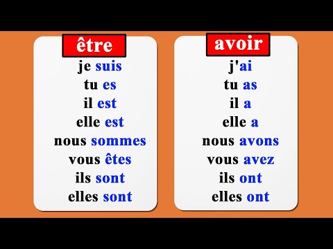Conjugation of the verbs "to be" and "to have" in the present indicative tense