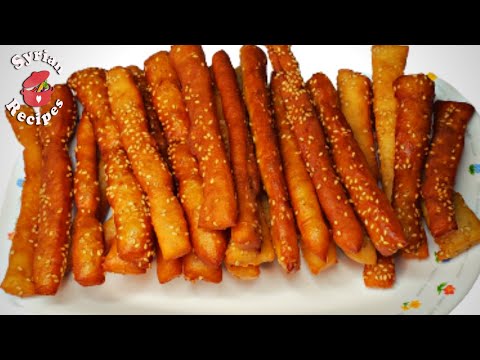Easy recipe for snacks at home | crispy dough sticks| by Syrian Recipes.