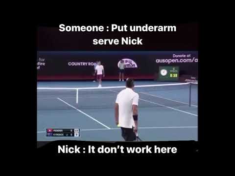 Roger Federer-Nick Kyrigos says his UNDERARM SERVE doesn’t work against FEDERER