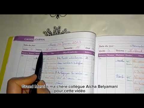 comment remplir mon cahier journal