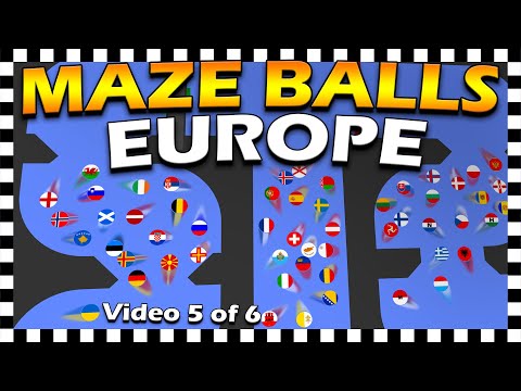 Country Maze Balls Europe - Marble Race