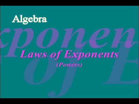 Exponents, Basic Algebra Lesson