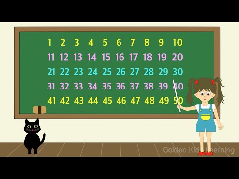 Count Numbers from 1 through 50 in English | Count 1 - 50 Video | Golden Kids Learning