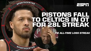Pistons tie ALL-TIME consecutive loss record as Celtics erase 19-point deficit | SportsCenter