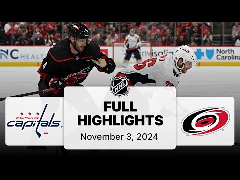 NHL Highlights | Capitals vs. Hurricanes - November 3, 2024